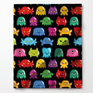 Tissu Motifs de monstres de jeux vidéo pour geeks et ner