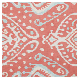 Tissu motifs tribaux blancs ikat chic et audacieux