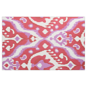 Tissu motifs tribaux mignons de race rouge et ikat d'orc