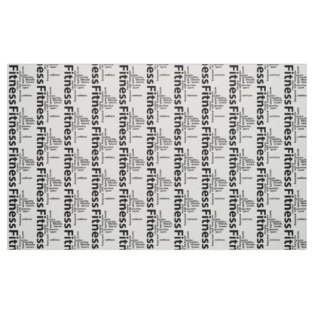 Tissu Mots fitness (Fat Quarter)