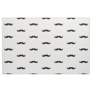Tissu Moustache noire courbée drôle