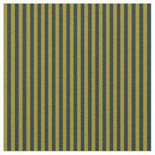 Tissu Moutarde foncée et rayures bleu marine