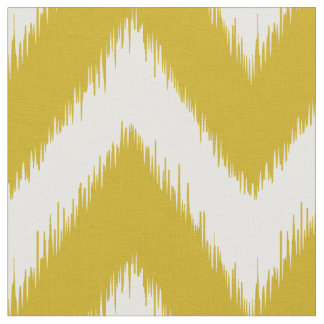 Tissu Moutarde Ikat jaune Chevron