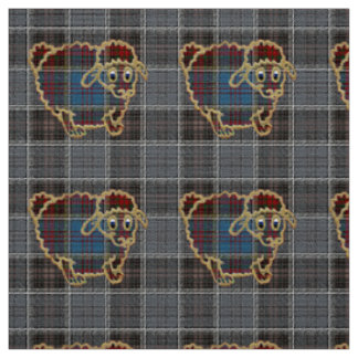 Tissu moutons sur l'arrière - plan de tartan