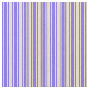 Tissu Moyenne ardoise Bleu & Tan Lignes/Tan Motif