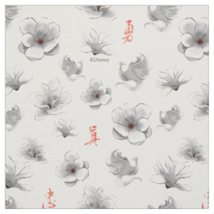 Tissu Mulan "Loyal Brave True" Fleur et Motif de l'espri