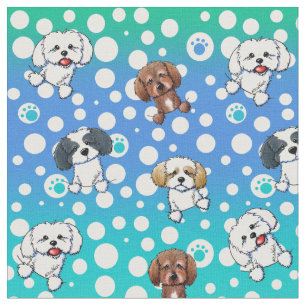 Tissu Multicolore des Chiens de KiniArt Shih Tzu