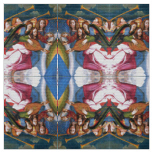 Tissu MUSIQUE FABRIQUANT NOËL ANGELS Bleu rose