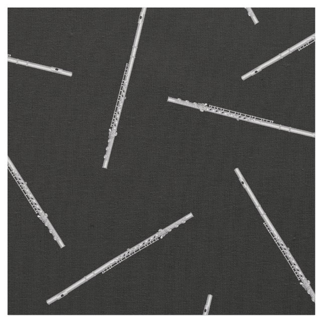 Tissu Musique flûte, musique musicienne, déco (Fermer)