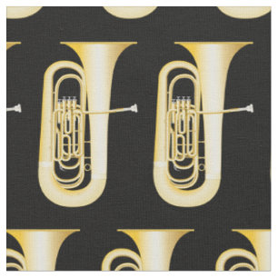 Tissu Musique Tuba Musicien Décor Salle