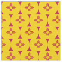New Mexico Flag & America State Fabric/USA