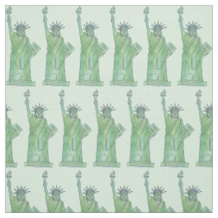 Tissu New York City New YC Green Statue Lady Liberty Tor