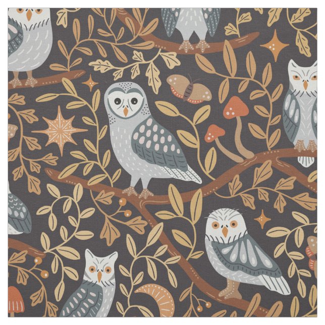 Tissu Nocturnes, rapaces d'Espagne (Échantillon)