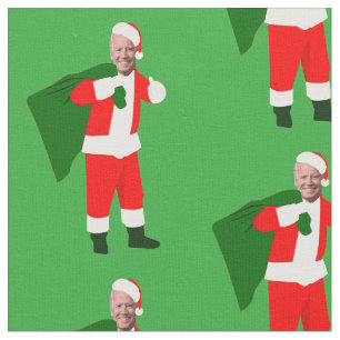 Tissu noël joe biden père Noël