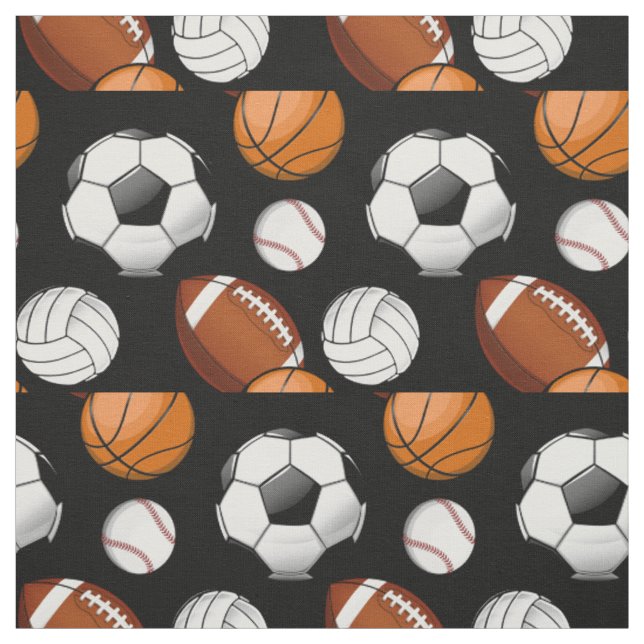 Tissu noir assorti de sports (Échantillon)