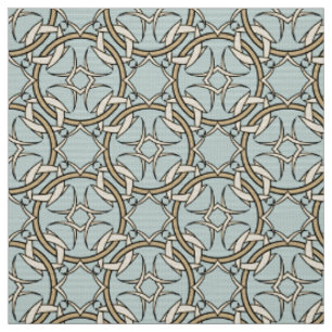 Tissu Noir celtique enclenché et crème de motif