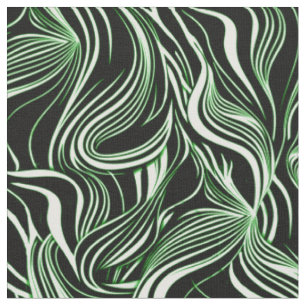 Tissu Noir créatif, Blanc, Vert et sans couture Résumé