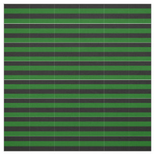 Tissu Noir de minuit, pied vert d'île, rayures