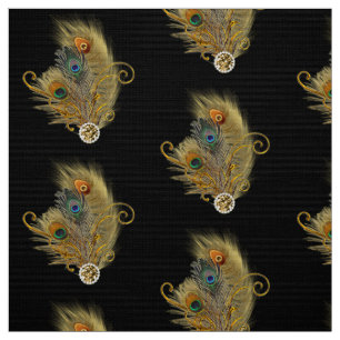 Tissu Noir de motif de diamant de fausse pierre de