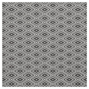 Tissu noir et blanc de motif de diamants