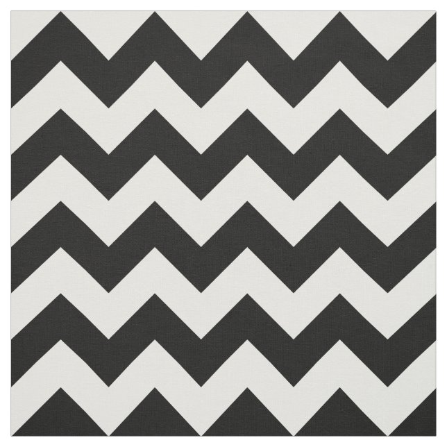 Tissu noir et blanc horizontal de motif de zigzag (Échantillon)