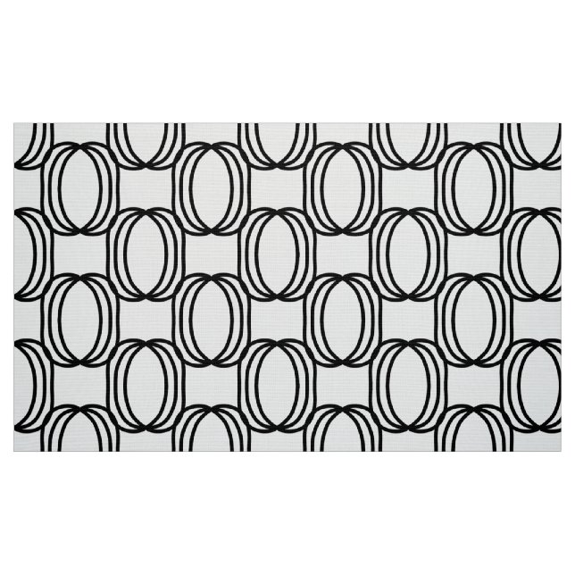 Tissu noir et blanc moderne (Fat Quarter)