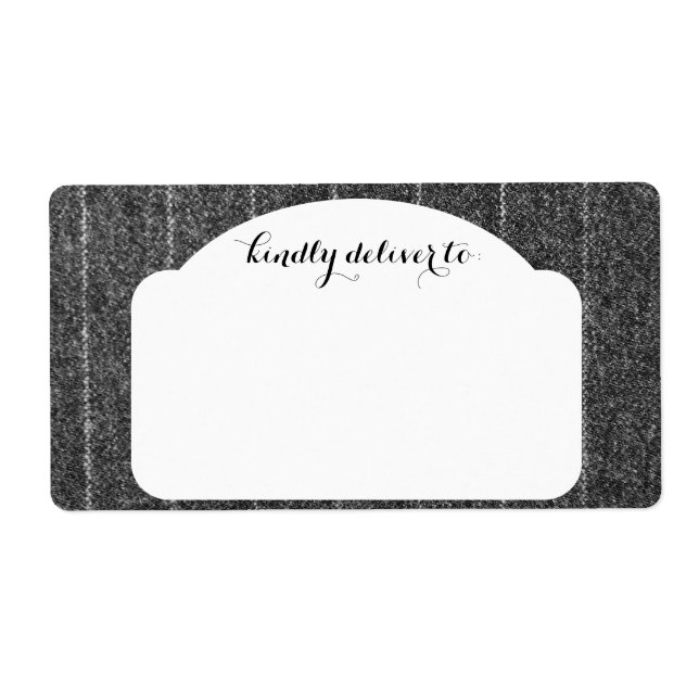 Tissu noir gris rayé gris gris rayé (Devant)