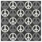 Noir| White Peace Sign and Outlines Motif
