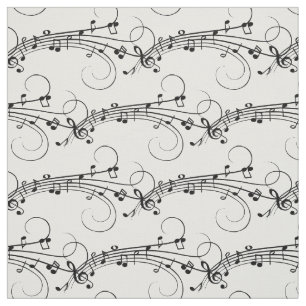 Tissu Notes de fantaisie de musique