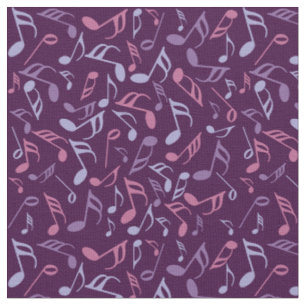 Tissu Notes de musique colorée