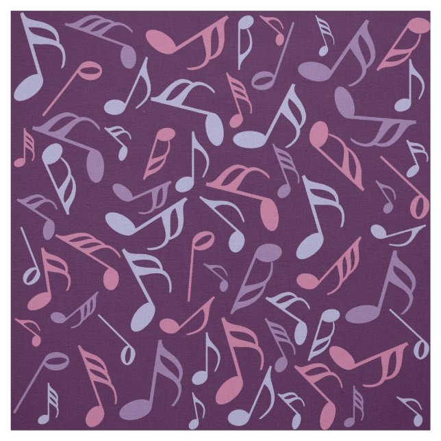 Tissu Notes de musique colorée (Échantillon)