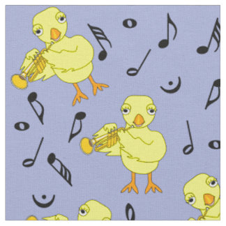Tissu Notes de musique de trompette