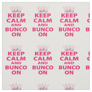 Tissu Nouveauté Funny Bunco Dice Restez calme