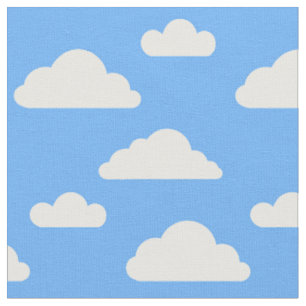 Tissu nuages bleus par Nicole Janes