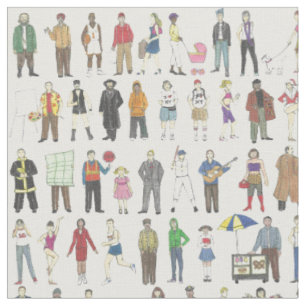Tissu NYC Personnes New York Citoyens Humains Denizens