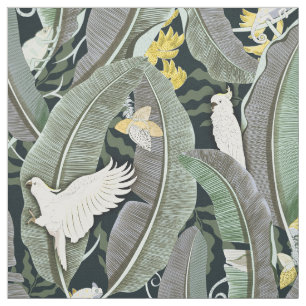 Tissu Oasis de feuille de banane verte chaude