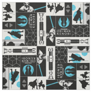 Tissu Obi-Wan Kenobi   Jedi Icon Collage Motif