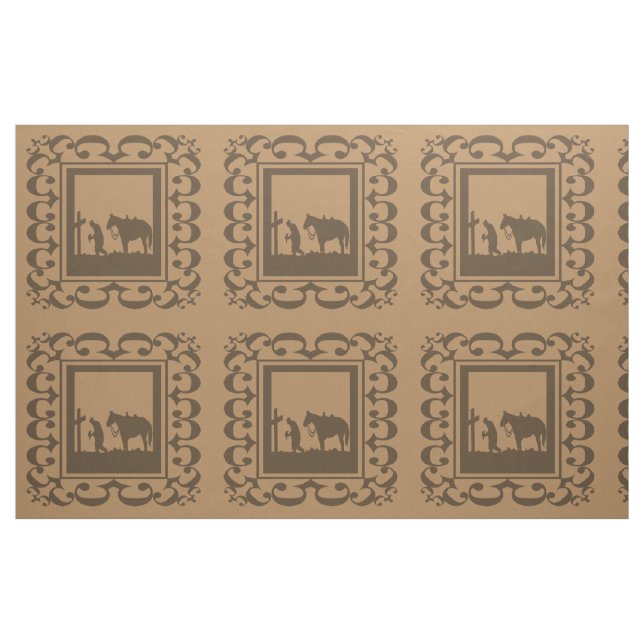 Tissu occidental 9" de conception de prière de (Fat Quarter)