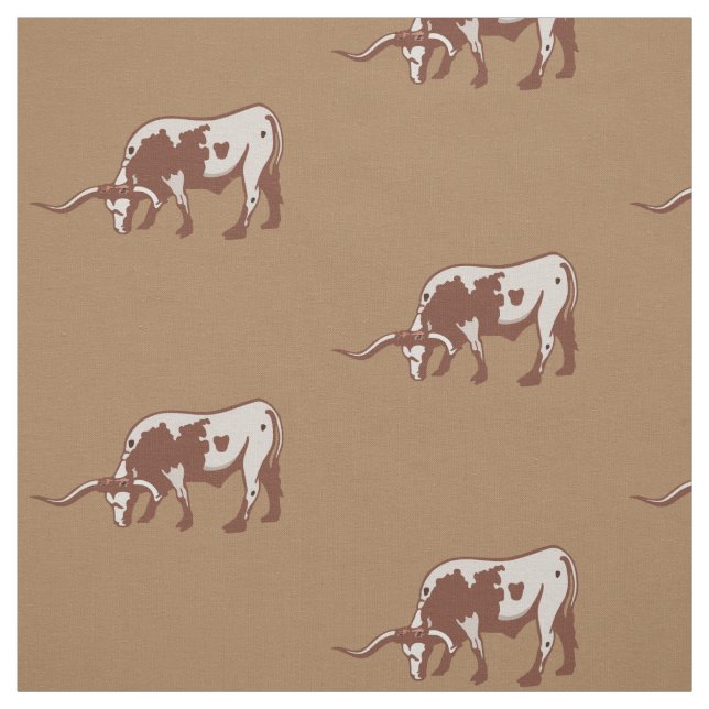 Tissu occidental d'impression de boeuf de Longhorn (Échantillon)