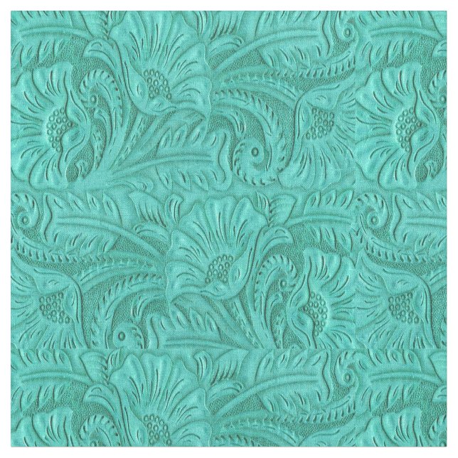Tissu occidental usiné par turquoise d'impression (Fermer)