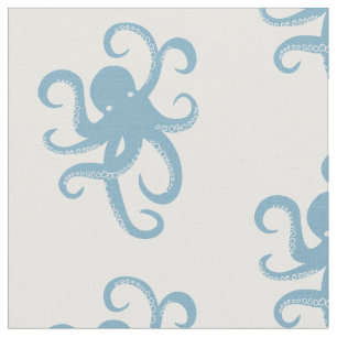 Tissu Octopus bleu