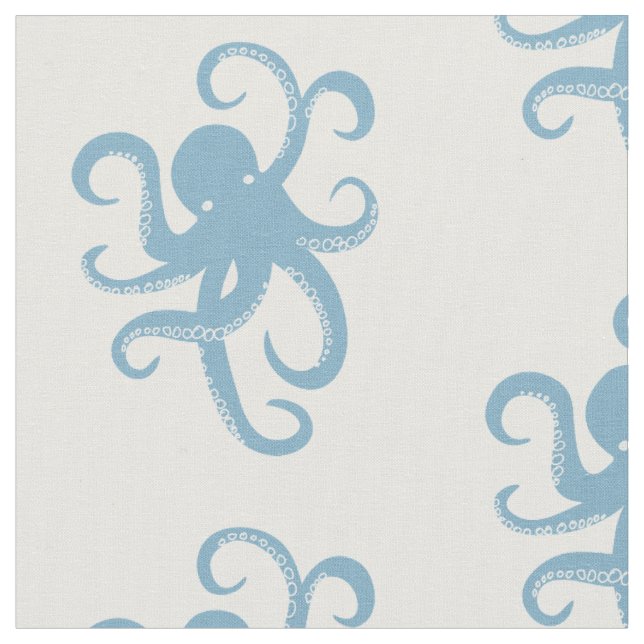 Tissu Octopus bleu (Fermer)