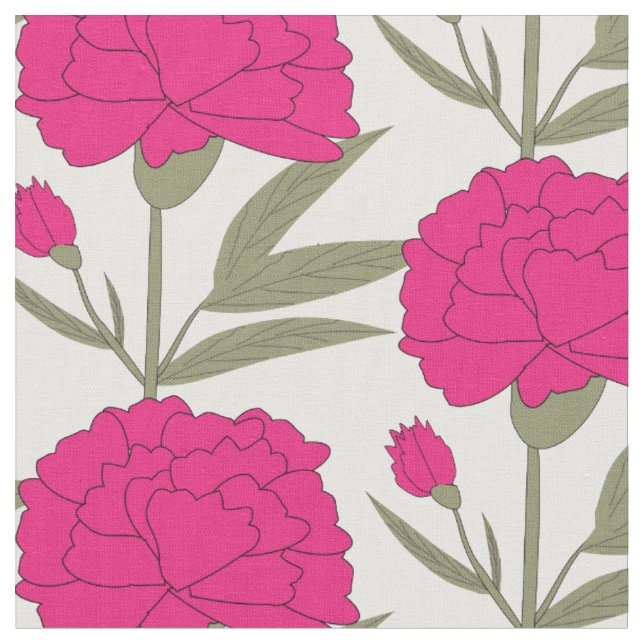 Tissu Oeillets roses (Fermer)