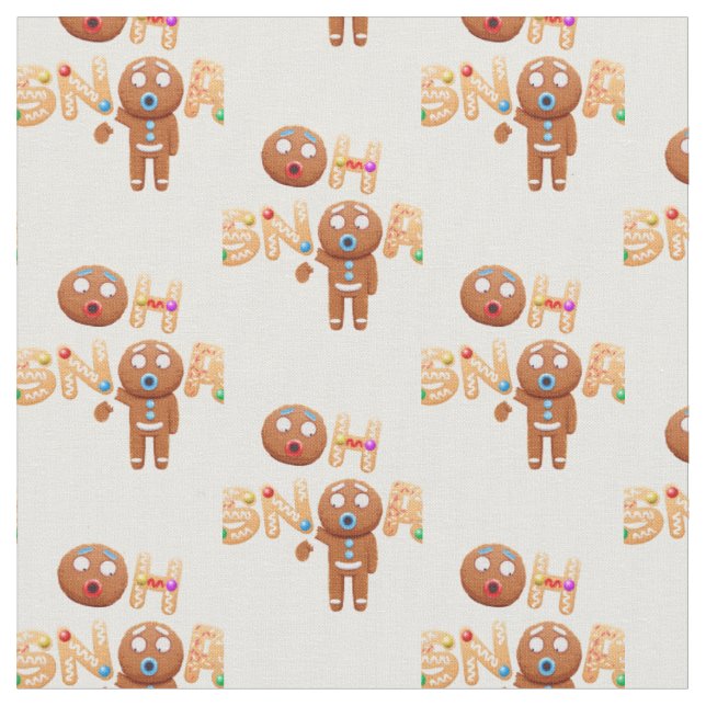 Tissu Oh snap drôle pain d'épices homme Noël (Fermer)