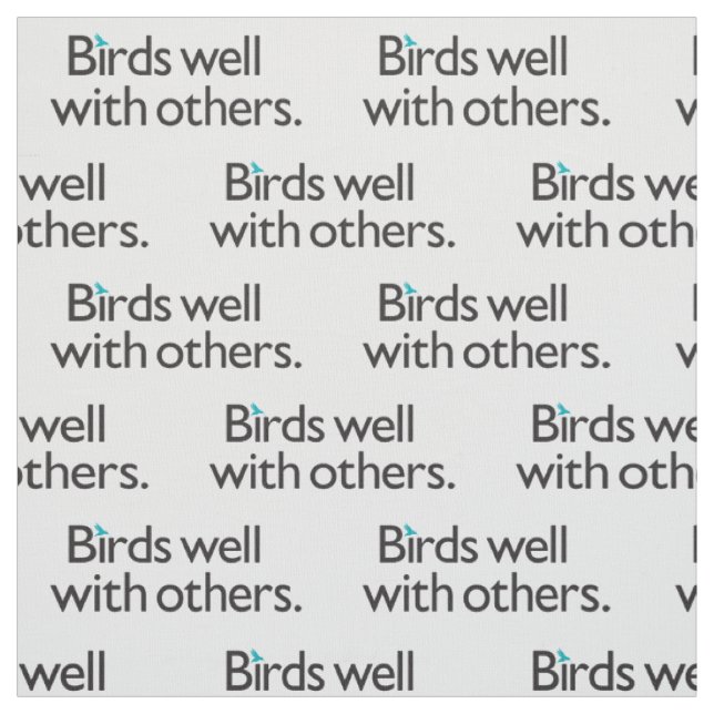 Tissu Oiseaux bien avec d'autres (Échantillon)