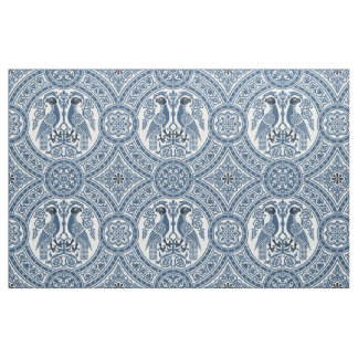 Tissu Oiseaux byzantins indigo