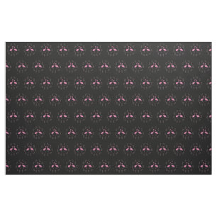 Tissu Oiseaux Flamants roses roses