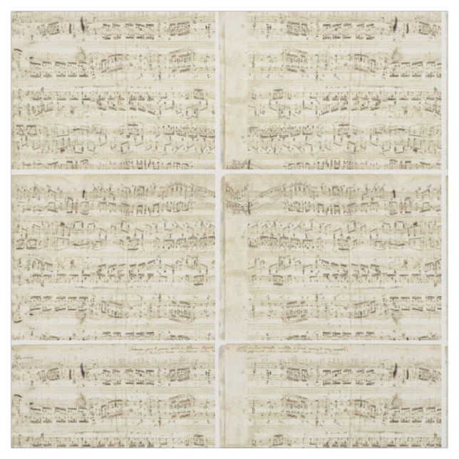 Tissu Old Music Notes (Échantillon)