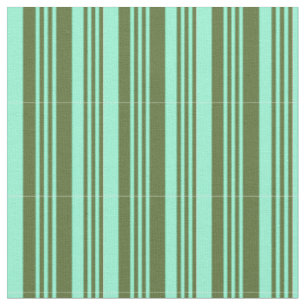Tissu Olive foncé vert & Aquamarine Motif coloré