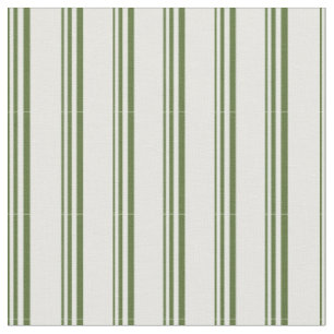 Tissu Olive foncé Vert & Crème Crème Grandes Couleur